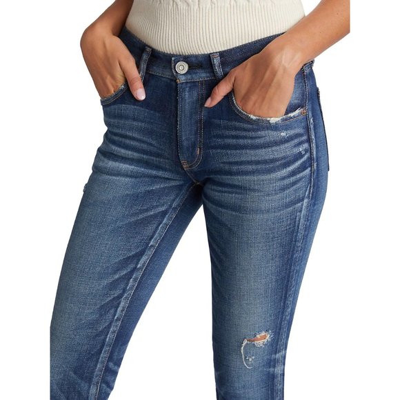 NEW Moussy Vintage 29 (6-8)  Checotah Distressed Stretch Skinny Ankle Jeans - Picture 4 of 7